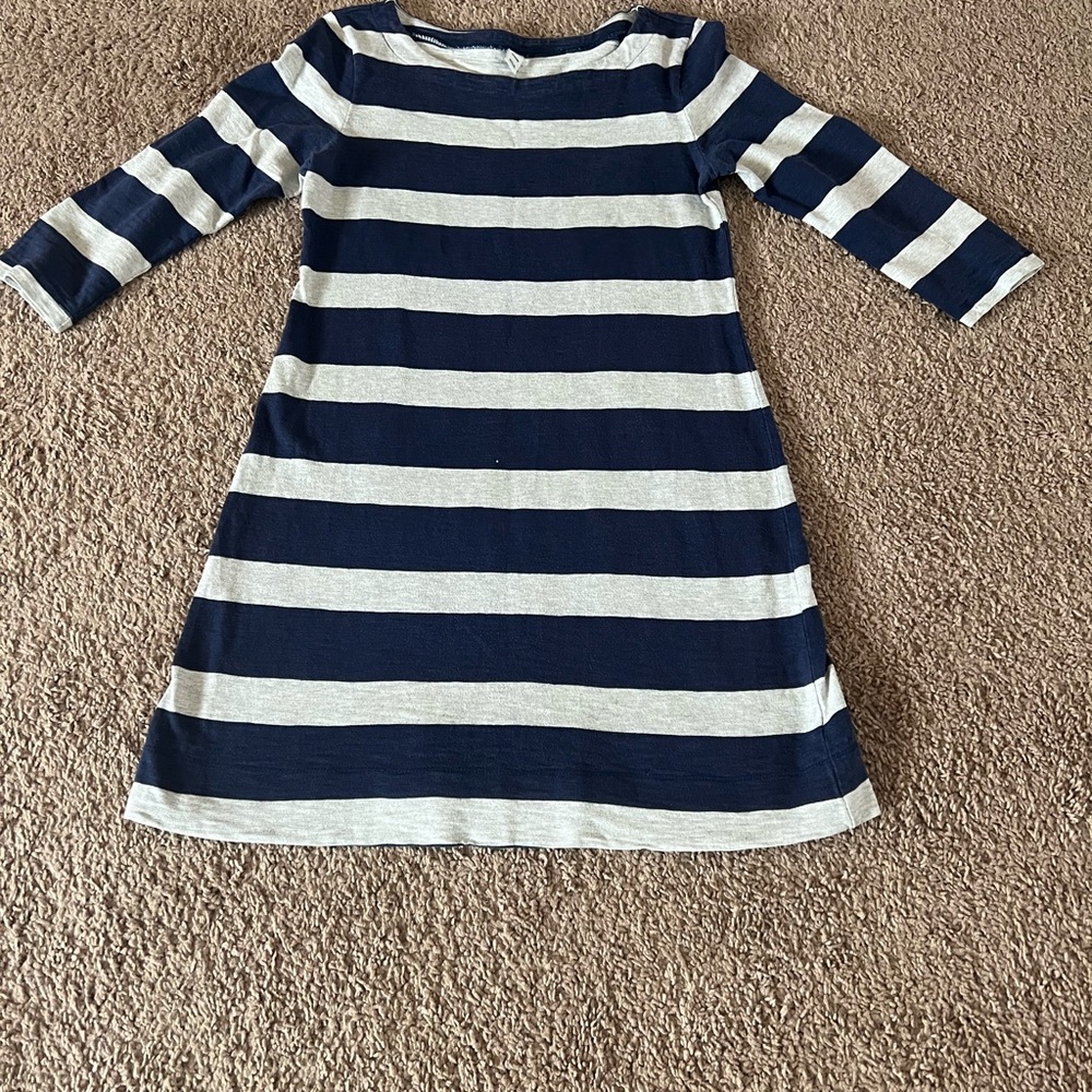 Navy and light grey striped dress/tunic